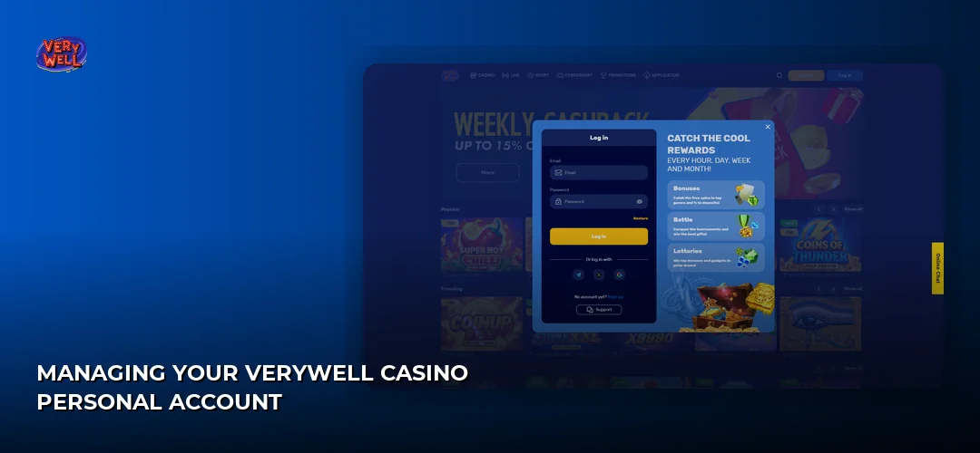 VeryWell Casino website screenshot