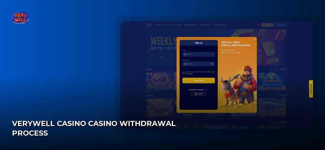 VeryWell Casino website screenshot