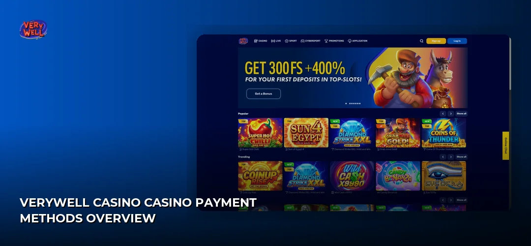 VeryWell Casino website screenshot