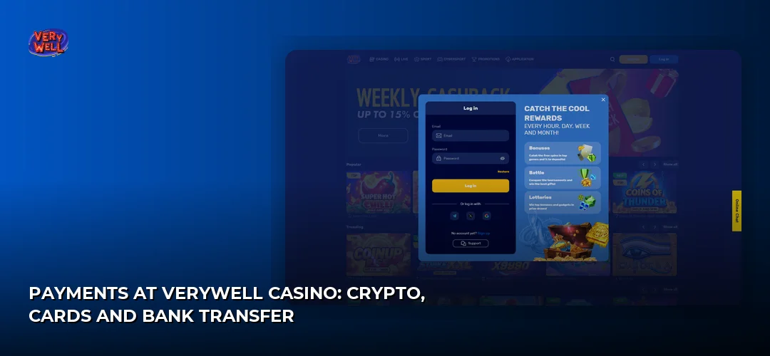 VeryWell Casino website screenshot