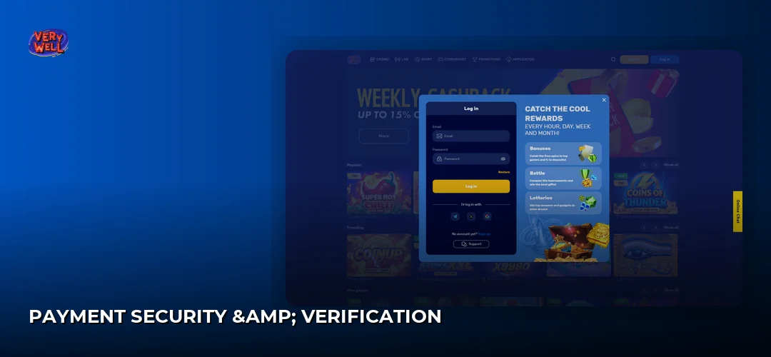 VeryWell Casino website screenshot