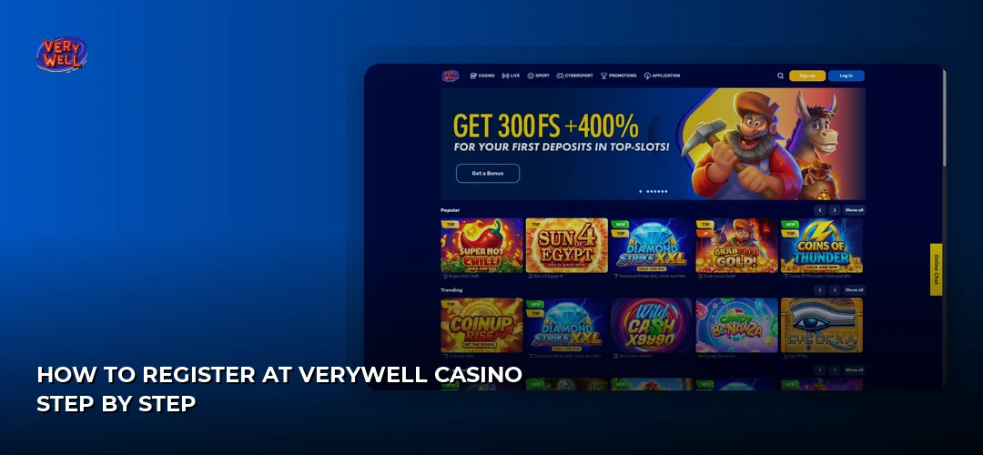 VeryWell Casino website screenshot