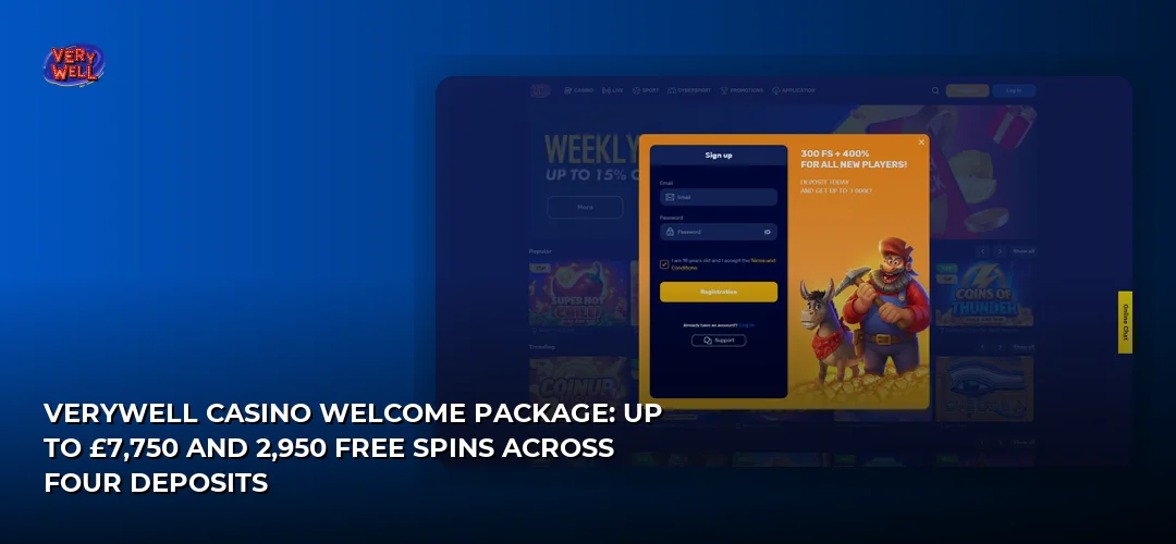 VeryWell Casino website screenshot
